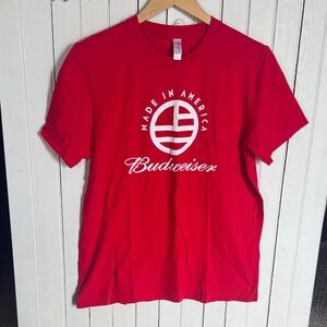 Budweiser T-Shirt Red Logo Size M